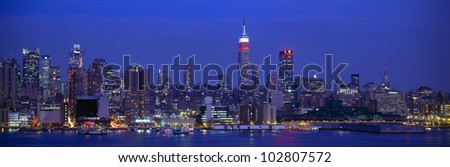 Midtown Manhattan from NJ, Night, New York