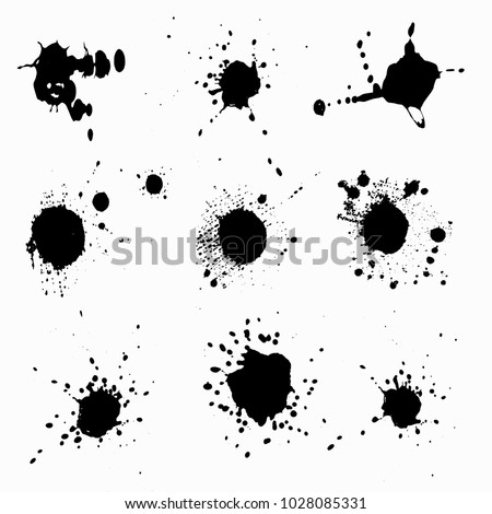 ink blobs isolated vector illustration for your design