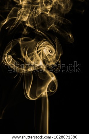 beautiful orange smoke abstract on dark background