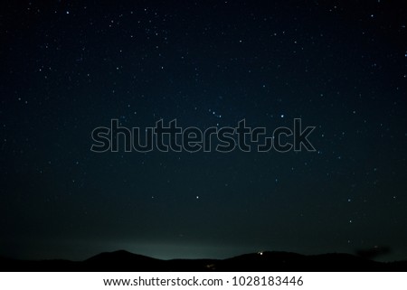 Stars in Night Sky from NC Blue Ridge Parkway