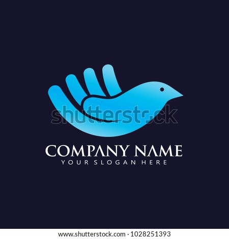 Hand Bird Logo Icon Vector