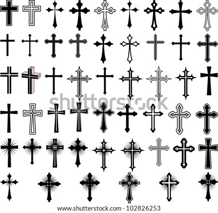 clip art illustration of crosses Royalty-Free Stock Photo #102826253