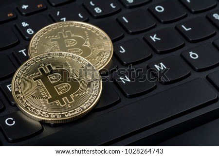Istanbul, Turkey - July 27, 2018: Studio shot of Bitcoin Virtual Currency (Cryptocurrency)