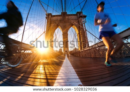 Brooklyn bridge in morning