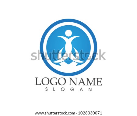 Human character logo design template