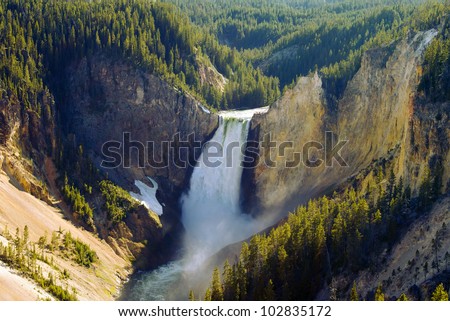 Grand Canyon of the Yellowstone National Park Royalty-Free Stock Photo #102835172