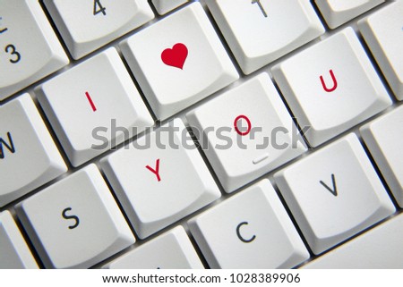 I love you on keyboard