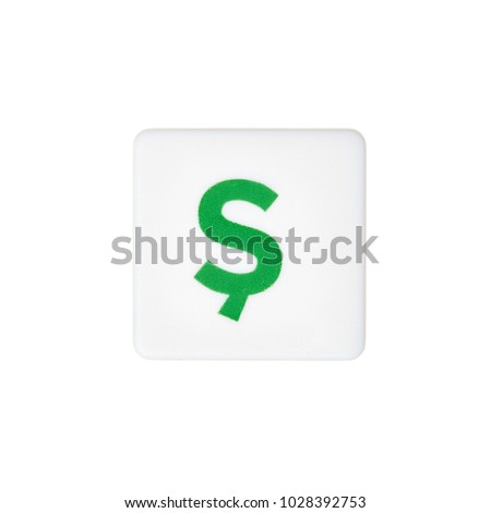 Turkish alphabet letters isolated on white. Letter ? on white square button