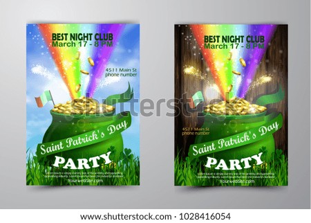 Vector St. Patrick s Day poster design template