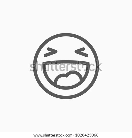 smile icon, laugh vector Royalty-Free Stock Photo #1028423068