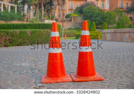traffic  cone in Thailand
