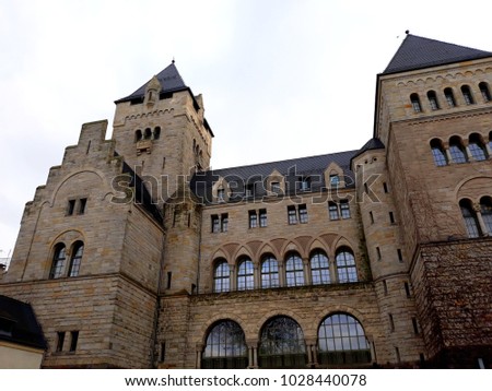 Poznan, Poland - December 02, 2017: The Imperial Castle of Wilhelm II in Poznan Royalty-Free Stock Photo #1028440078