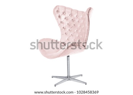 Modern designer chair on white background. Texture chair.