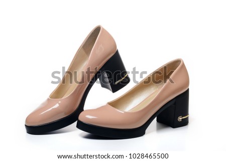 women's shoes on white background