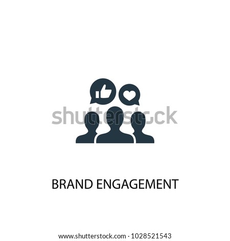 Brand engagement icon. Simple element illustration. Brand engagement symbol design from Social Media Marketing collection. Can be used in web and mobile. Royalty-Free Stock Photo #1028521543