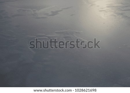 Ice cover on an icebound lake