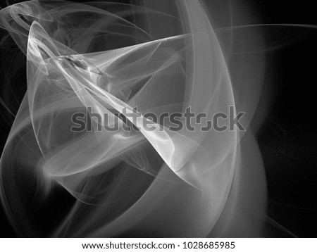 Monochrome abstract fractal illustration. Grayscale background. Design element for book covers, presentations layouts, title and page backgrounds. Digital collage. Raster clip art.