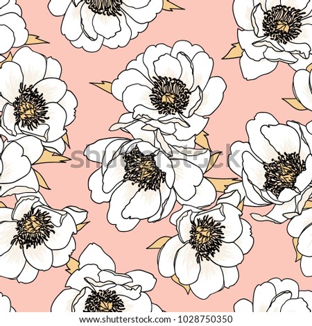 Pretty floral vector design for backgrounds, textile prints, fashion, web, wallpaper, etc. Seamless pattern.