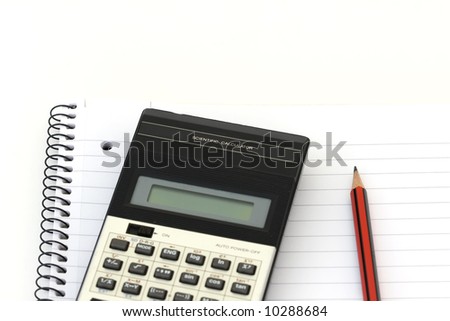 Stationary on a white background