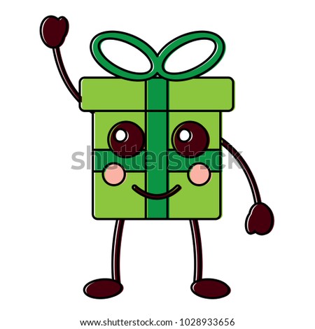 gift box present kawaii character