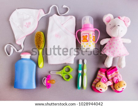 Set of baby accessories