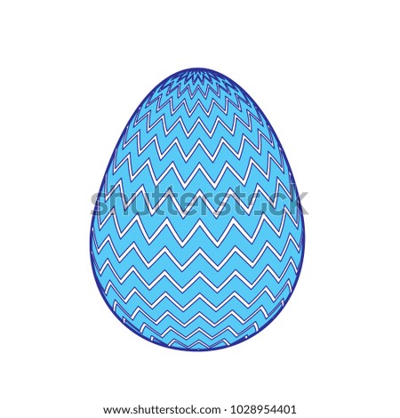 decorative easter egg zig zag ornament