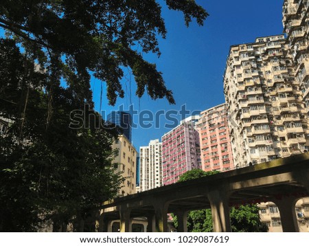 Sunny suburban Hong Kong