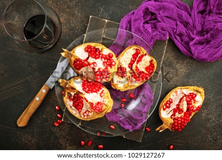 juice pomegranate on a table, stock photo