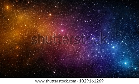 Universe filled with stars, nebula and galaxy. Elements of this image furnished by NASA. Royalty-Free Stock Photo #1029161269