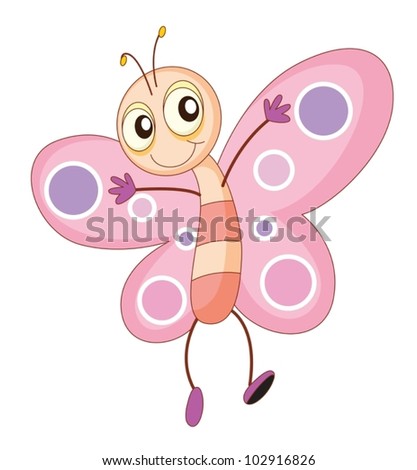 illustration of a cute butterfly