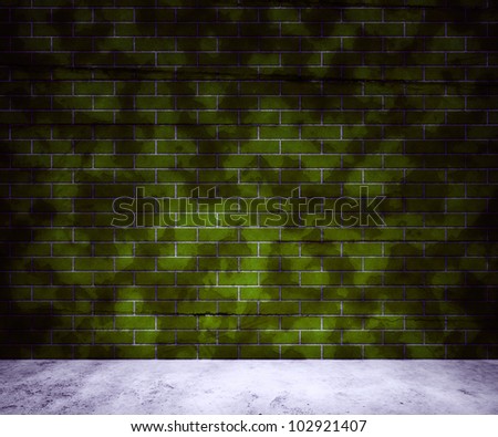 Dirt Green Brick Wall Background