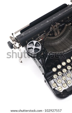 typewriter on white typing type writing write