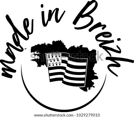 Made in Brittany (Produit en Bretagne) vector logo and label 