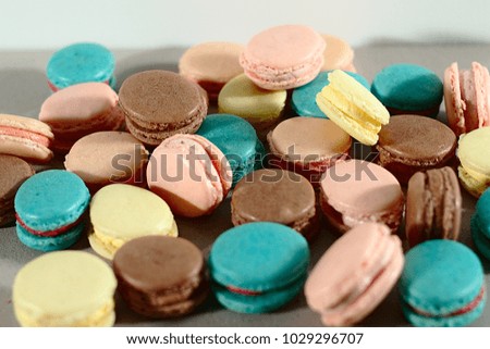 Colorful french macarons.