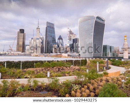 Panoramic overview of London city