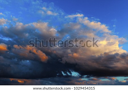 Background of dark clouds before a thunder-storm 