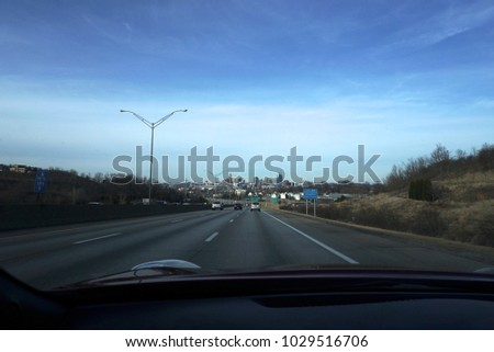 driving to Cincinnati, Ohio  from Kentucky on i-75 i-71 highway