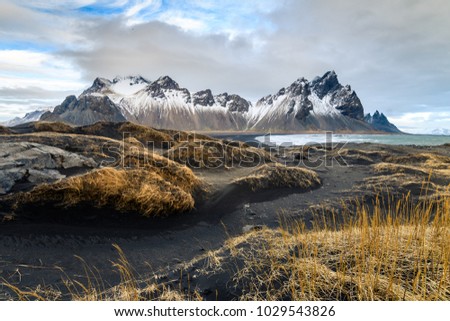 amazing wild landscape of stokksnes, iceland