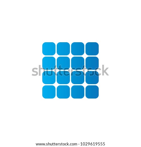 Solar Panel/Solar Cell Logo Design Vector with Transformed Effect Royalty-Free Stock Photo #1029619555