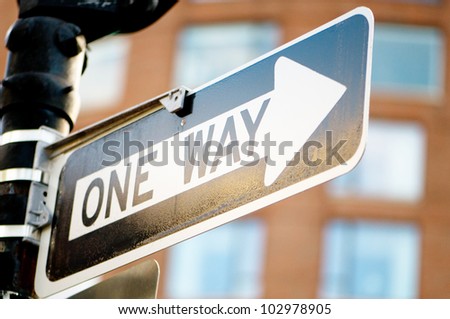 Street sign on the bright day