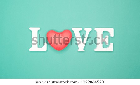 Love letter in wood for valentine's day, vintage tone 