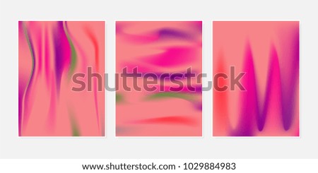 Gradient Mesh Backgrounds Set in Modern Style. Vector Mesh Templates. Minimal Blurred Backgrounds for Cover, Presentation, Book, Card, Report, Poster, Brochure, Magazine. Gradient Abstraction.