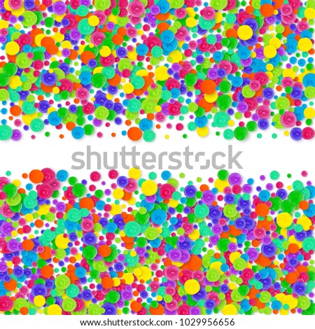 3d confetti on white background