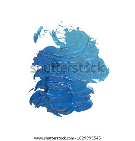 Abstract acrylic paint stain texture and watercolor splash. Hand drawing colorful acrylic splatter isolated on white background.