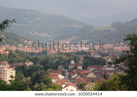Ivanjica, small town in Serbia  Royalty-Free Stock Photo #1030024414
