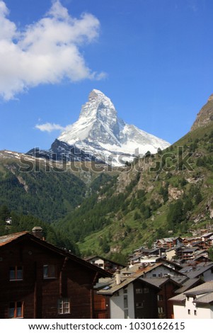 Zermatt is famed as a mountaineering and ski resort of the Swiss Alps