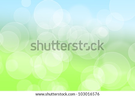 Spring background with illustrated bokeh