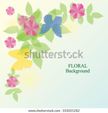 Decorative floral background. Vector