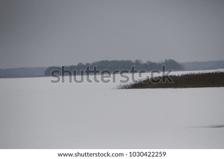 frozen lake water