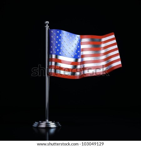 American flag. Table souvenir to celebrate the signing of the Declaration of Independence United States. (version without backlight)